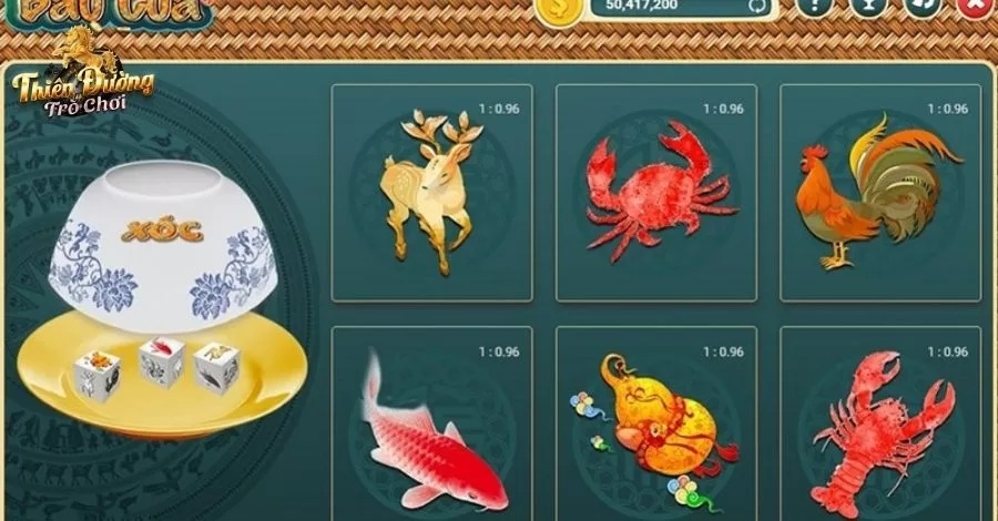 Bầu Cua Tôm Cá online - Game giải trí trực tuyến quen thuộc 9 Bộ dụng cụ được mô phỏng lại theo đúng thực tế như cách chơi truyền thống