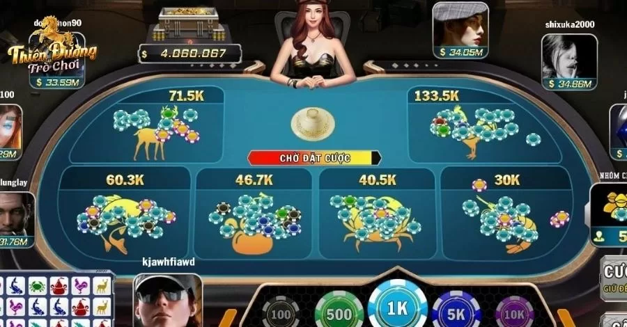 Bầu Cua Tôm Cá online - Game giải trí trực tuyến quen thuộc 8 Mức cược phù hợp với tất cả người chơi tham gia Bầu Cua Tôm Cá online