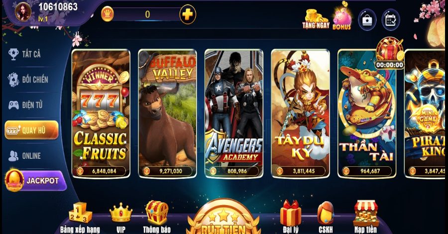 Tổng Hợp Các Tựa Game Quay Hũ Trực Tuyến Hot Tại TDTC 7 Kho game Quay hũ trực tuyến tại TDTC